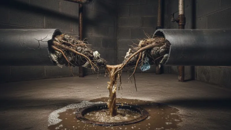 Sewage backup emergency drain cleaning