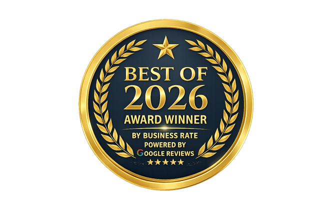 Best of 2026 Award Winner — Plumber, by BusinessRate, powered by Google Reviews